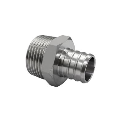 Imagem de beduan Adaptador De Mangueira Jardim Pex Aço Inoxidável Com Encaixe 3/4" Para Conector Macho Ght Irrigação Externa (Pacote 1)