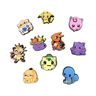 Imagem de Kawaii Pokémon Pikachu Charizard Squirtle Sneaker Charms 10 20 27 57Pc