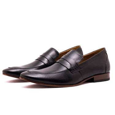 Imagem de Sapato Social Masculino Loafer Couro Sola Couro Roy Sapato Dia a Dia