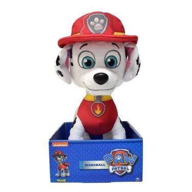 Imagem de Brinquedo Patrulha Canina Pelúcia Marshall 30cm - Sunny 1327, Branco e