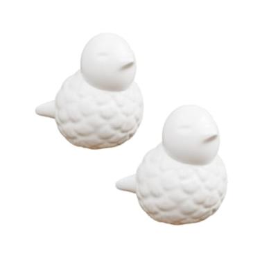 Imagem de Ｂｅｓｇａ 2x Tampas de Parafuso de Vaso Sanitário de Cerâmica de Substituição Prática Moderna Decorativa em Forma de Pássaro Tampas de Parafuso de Vaso