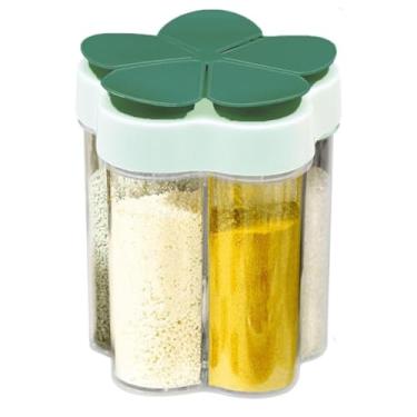 Imagem de Porta Condimento Temperos 5 em 1 de Plástico com 5 Divisórias em Formato de Flor, 9x11cm, Premium, Felix Magazine