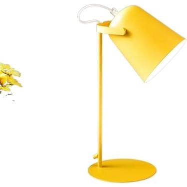 Imagem de Lâmpada De Mesa, Lâmpada De Estação Plug-in, Acrílico De Ferro Forjado, Cabeça De Lâmpada E27, Sem Fonte De Luz, 110-220v, Cabeça De Lâmpada Ajustável, Interruptor, Yellow