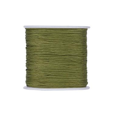 Imagem de Cheriswelry 100 Jardas/Rolo 0,8 Mm De Fios Nylon Trançado, Verde Oliva, Nó Chinês, Joias, Contas, Cordas Para Artesanato Faça Você Mesmo, Pulseiras Macramê Kumihimo, Suprimentos Fabricação