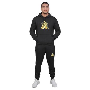 Imagem de Conjunto Moletom Naruto Shippuden Anime Mangá Top - Moletons, Preto, N