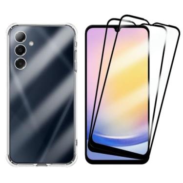 Imagem de Kit Capa Capinha Anti-Impacto Premium Transparente + 2 Películas de Vidro 3D para Samsung Galaxy A25