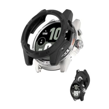 Imagem de Capa para Ticwatch Atlas, capa NOUKAJU Smartwatch TPU, fácil de instalar, à prova de quedas, macia, capa protetora para smartwatch Ticwatch Atlas (preto)