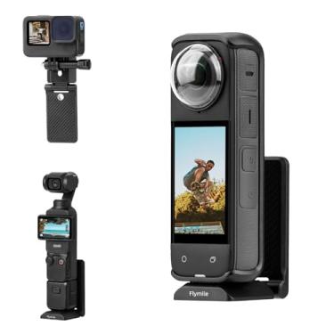 Imagem de Suporte magnético para Insta360 X5 X4, suporte magnético L suporte base com 1/10.2 cm e adaptadores Arca QR para tripé, para Insta 360 X5 X4 X3 GO 3S, para DJI Pocket 3 Action 5 Pro, para acessórios