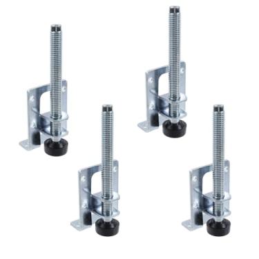 Imagem de T Tulead 4 peças de pés de nivelamento de móveis, niveladores de móveis para pisos irregulares, niveladores de mesa ajustáveis em forma de L para armários, bancada de trabalho, geladeira (A: 70 mm