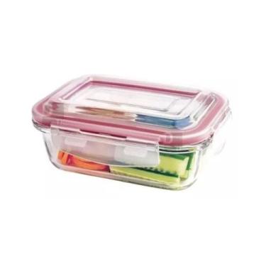 Imagem de Kit 10 Pote Vidro Hermético Marmita Mantimentos Tampa 1040ml