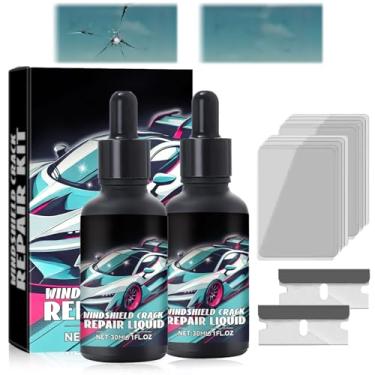 Imagem de HongChengSM Kit de reparo de rachaduras de para-brisa atualizado de 2025, kit de reparo de vidro rachaduras perdidas 2025, reparo profissional de cavacos de para-brisa, kit de reparo de para-brisa