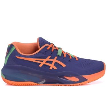 Imagem de Tênis Asics Gel Resolution X Padel Azul e Laranja