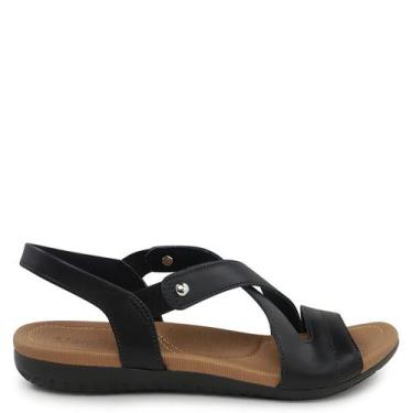 Imagem de Sandalia usaflex feminina ortopédica conforto couro original r1804, Pr