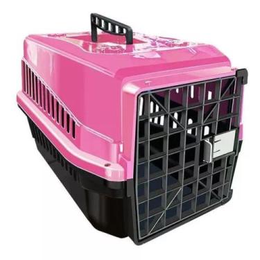 Imagem de Caixa de Transporte Pet N.3 Cachorro Gato Médio Porte - Mec Pet, Rosa