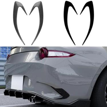 Imagem de Faca de vento Spoiler Tuning Air Blade para-choque traseiro divisor lateral acessórios para carro compatíveis com MX-5 Miata ND 2016+ kit de carroceria (aparência de fibra de carbono)