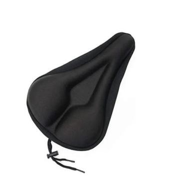 Imagem de Capa Banco Gel Selim Preto Almofada Forro Bike Ajustavél - Lequipo