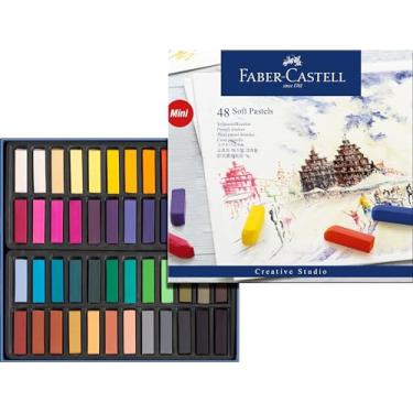 Imagem de Giz Pastel Seco Macio Curto Goldfaber 48 Cores, Faber-Castell