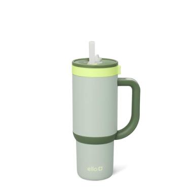 Imagem de Ello Copo infantil Oasis de 510 g com alça e canudo retrátil, copo de aço inoxidável isolado 100% à prova de vazamento, presente para adolescentes, meninas, meninos, mantém frio por 18 horas