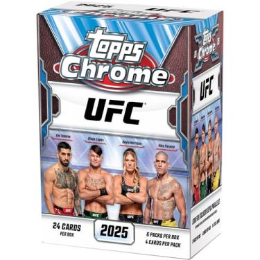 Imagem de 2025 Topps Chrome UFC - Selado de fábrica, Azul, Value Box, Caixa econômica