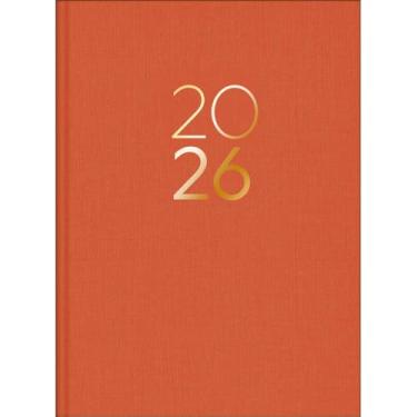 Imagem de Planner Executivo Lume 2026, 13,4 x 19,2 cm, Costurado Semanal, Capa Dura, 80 Folhas, Laranja