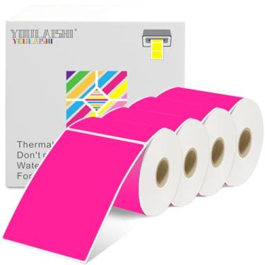 Imagem de YOULAISHI Adesivos retangulares de 7,6 x 12 cm, 1200 peças, etiquetas de inventário, codificação de cores, etiquetas térmicas de envio para caixa móvel, adesivos imprimíveis para códigos de barras