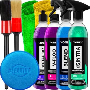 Imagem de Kit para Lavagem Automotiva V-Floc Restaurax Cera Blend Sintra Fast 500ml Vonixx e Acessórios Karbox