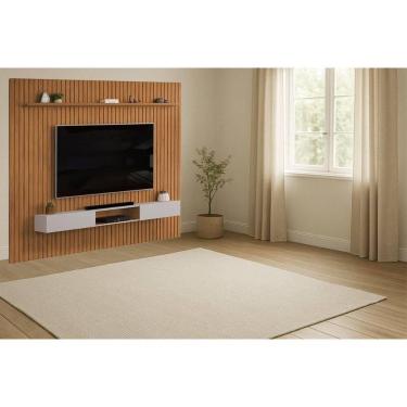 Imagem de Painel Quarto P- Tv Trento 275x240cm Freijo-off White - Dj Móveis