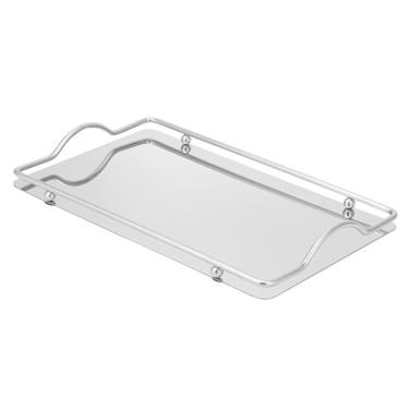 Imagem de Bandeja Retangular Uny Home 34,5x21,5 cm em Aço Inox