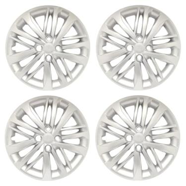Imagem de Kit 4 Calota Aro 14 Compatível c/Roda Cronos 2023 - Prata