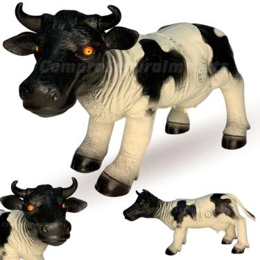 Imagem de Vaca De Brinquedo Grande Com Som De Borracha Fazendinha