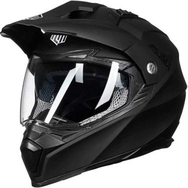 Imagem de Capacete ILM 606V Off Road Motorcycle Dual Sport DOT L Matte Black