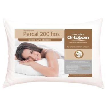 Imagem de Travesseiro Ortobom 200 Fios 100% Algodão Macio Confortável