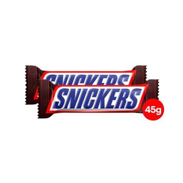 Imagem de Kit 2 Chocolate Snickers Tradicional 45g