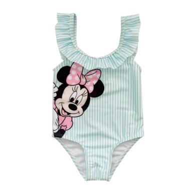 Imagem de Maiô Infantil Basic Azul e Branco Minnie Confortável