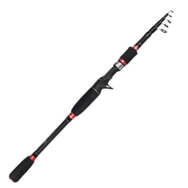 Imagem de Vara de pesca telescópica de fibra de carbono 1,8 m 2,1 m vara de pesca super rígida vara de fundição vara de pesca vara de pesca