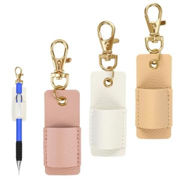 Imagem de 3 Peças Suporte para Caneta cordão, Porta-Chaves Anti-Perda Crachá Cordão de Carretel Caneta Adequado para Enfermeiras, Entregadores, Professores, Balconistas (Branco, Rosa, Amarelo)