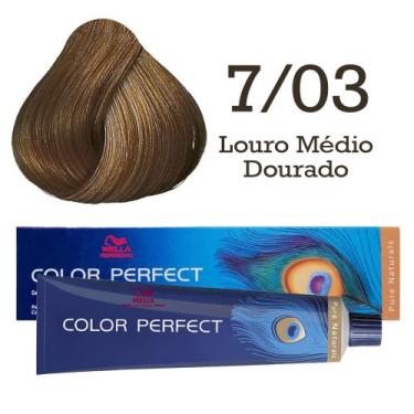Imagem de Coloração Color Perfect 7/03 Louro Médio Dourado  Wella - Wella Profes