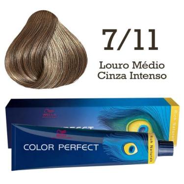 Imagem de Coloração Color Perfect 7/11 Louro Médio Cinza Intenso  Wella - Wella 