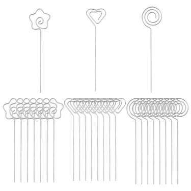 Imagem de LELE LIFE Pacote com 24 palitos de metal para coquetel, palitos de aço inoxidável 304, círculo estrela coração reutilizável enfeite espetos de coquetel palitos de martini para bebidas aperitivos de