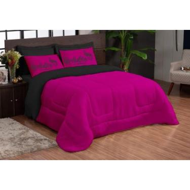 Imagem de kit edredom casal queen 3 peças dupla face varias cores - THEOVITEX, g