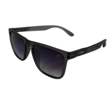 Imagem de Óculos De Sol Masculino Quadrado Original Finoti Uv400 Verão, Cinza tr