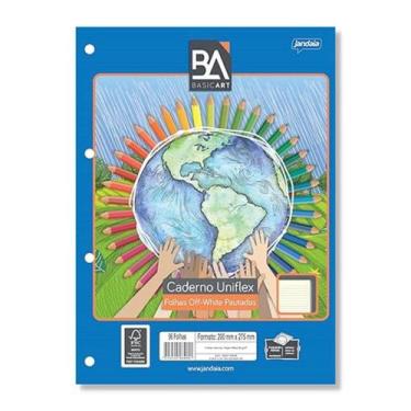 Imagem de Caderno universitário uniflex color colorido 96 folhas Jandaia