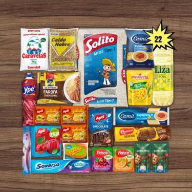 Imagem de Cesta Básica Econômica 22 Itens Essênciais Para Doaçao Social Natal Ou