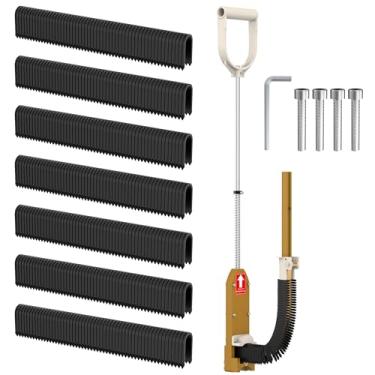 Imagem de Kit de grampeador de placa de espuma PEX com 1100 grampos, pistola de grampo PEX para aquecimento de piso radiante, grampos de placa de espuma de 3,5 cm sem atolamento compatíveis com placa de espuma