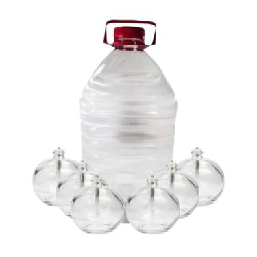 Imagem de Velas Lamparina Com Pavio Infinito e 5 Litros De Fluido Romantico Dias