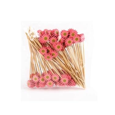 Imagem de Espetos descartáveis de girassol, palitos de bambu, aperitivo, palitos de frutas, sanduíche, sobremesa, palitos longos para festa de aniversário, decoração de alimentos, bebidas, decoração de