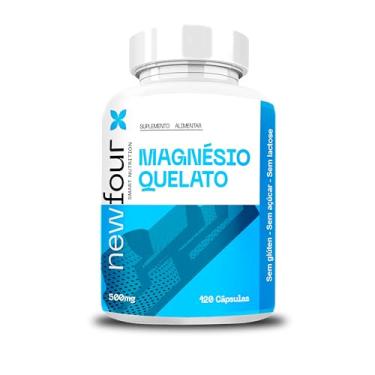 Imagem de Magnésio Quelato 500mg 120 Caps New Four – Suplemento Premium | Sem Glúten, Açúcar e Lactose