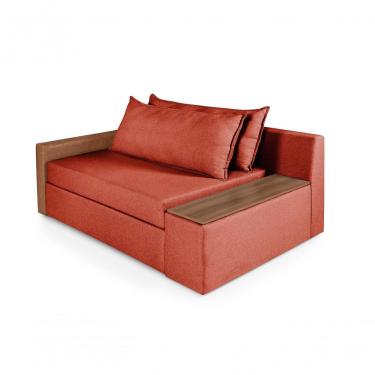 Imagem de Sofá Cama Retrátil Panamá Chenile Luxo Aveludado Premium Goiaba 207