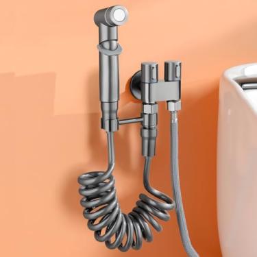 Imagem de Ducha Higiênica com Válvula Dupla – Acabamento Cromado, Registro Metálico, Mangueira Espiral Flexível, Instalação Fácil e Fluxo Eficiente - Elegancia e Eficiência para seu Lavabo