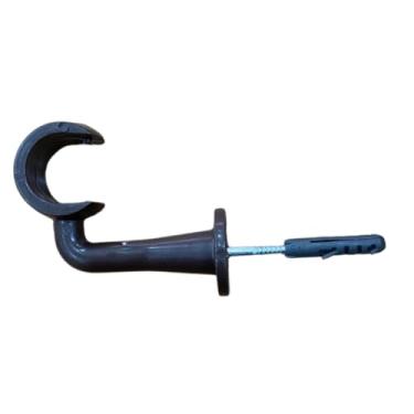 Imagem de Kit De Suporte Teto Pvc Varão Simples 28mm Par Com Ponteira Inclusa (Imbuia)